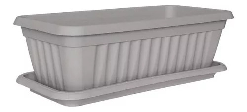 Matera Plastica Rectangular De 35cms Largo + Plato 