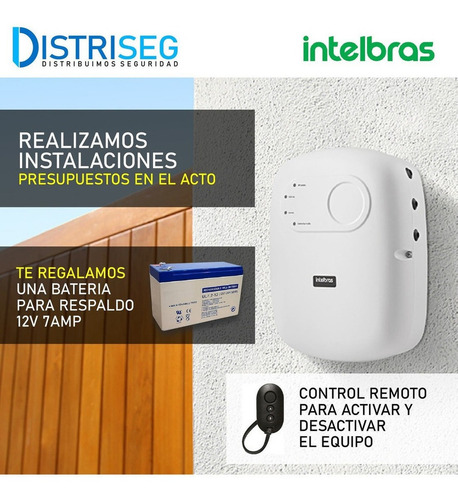 Central Cerco Eléctrico + Bateria 12v 7amp Intelbras 5001