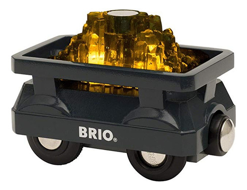 Brio World - 33896 Light Up Gold Wagon | Vagón De Juguete D