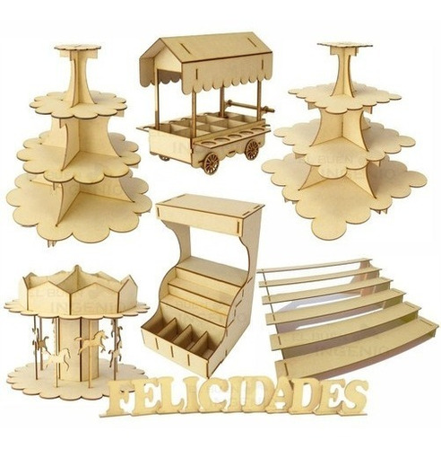 Kit Mesa De Dulces Mdf 3mm 