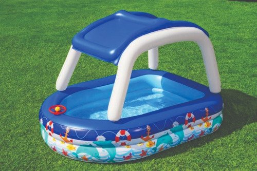 Alberca Inflable C/ Techo Removible Dec. Barco Bestway 54370