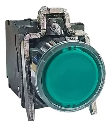Boton Pulsador Push Verde C/ Luz Led 220v 22mm Am-e