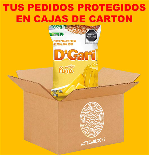 Dgari® 3 Gelatinas De Agua Sabor Piña Rinde Un Litro Wow