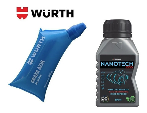 Graxa Azul Wurth Multiuso 80g + Koube Nanotech