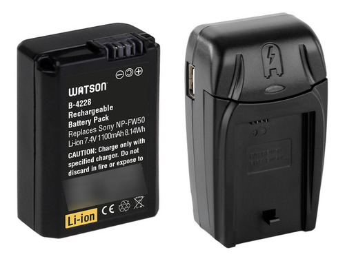 Watson Np-fw50 Lithium-ion Battery And Compact Ac/dc Charger