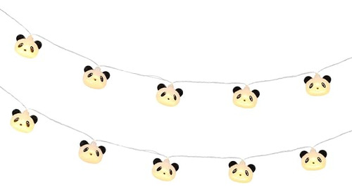 Cadena De Luz De 10 Led Forma De Panda Brillante Luz De Hada