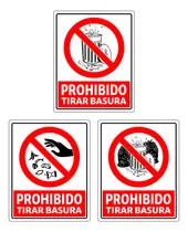Comprar Señalamiento Letrero Prohibido Tirar Basura 20x25 Cm Lamina