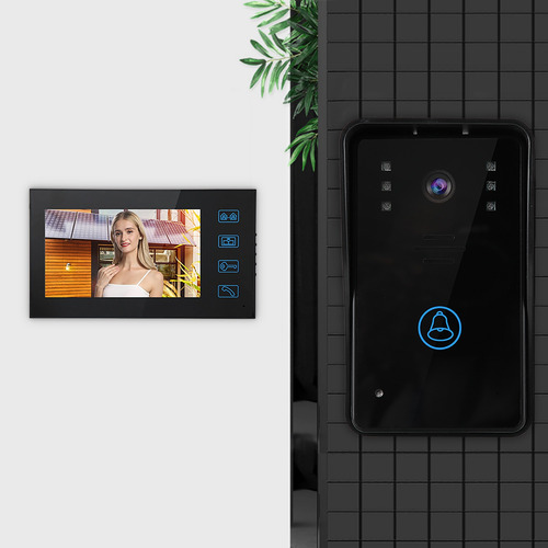 Timbre Con Videoportero De 7 Pulgadas, 2 Monitores, Portero
