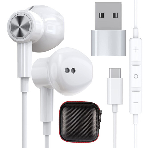 Auriculares Internos Con Cable Usb-c Blanco | Titacute