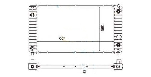 Radiador Chevrolet S-10/blazer V6-4.3l Doble Enfriador