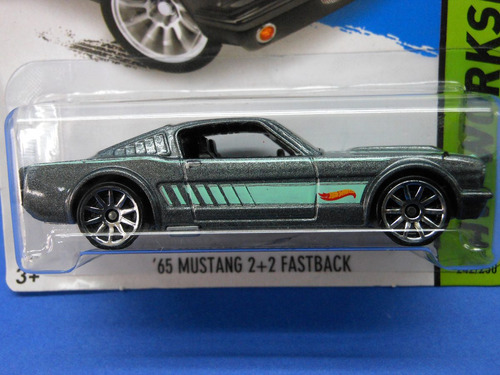 2015 Hot Wheels 65 Mustang 2+2 Fastback Gris Hw Workshop