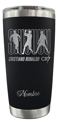 Vaso Térmico Termo 20 Oz Cristiano Ronaldo Cr7 Siuuu G Láser