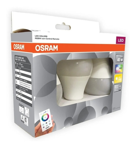 Lámpara Led Osram 7.5w Rgb Dimerizable C/control E27 X3 - E. A Color De La Luz Rgb