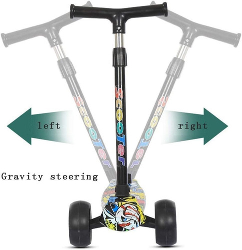 Imagen 3 de 7 de Scooter De 3 Ruedas - Patinete Con Luz Led - Niños