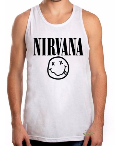 Camiseta Regata Com Estampa Personalizada Nirvana