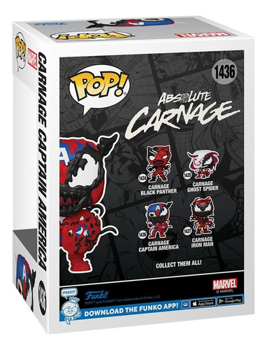 Figura Funko Pop! Marvel: Carnageized - Capitan America