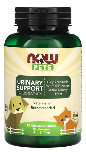 Suporte Urinário Cães/gato Now Foods 113g 90tb Importado 3un