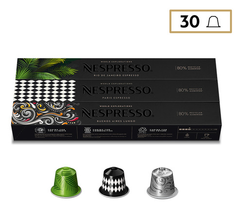 Cápsulas De Café Nespresso World Explorations - 30 Cápsulas