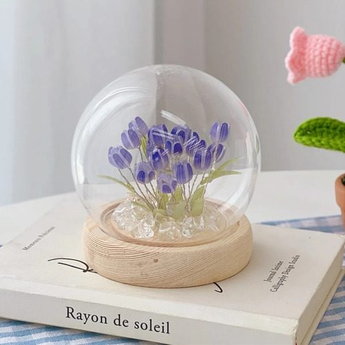 De Regalo Muchacha Luz Noche Flor Del Tulipán Led Diy