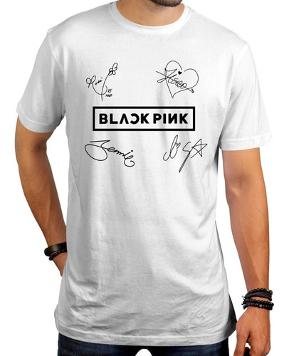 Remera Blackpink Grupo K-pop Autógrafos Hombre Mujer Unisex 