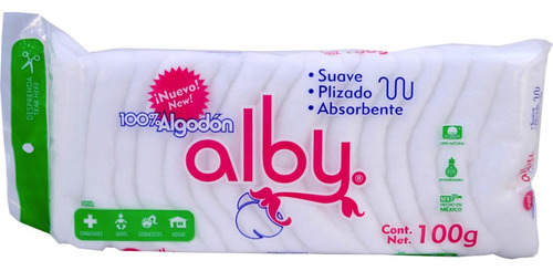 Algodón Alby 100 Gramos Multi Usos Absorbente Plizado