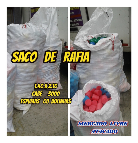 Saco C/cordinha  P/guardar 3000 Espumas Ou Bolinhas Kit C/01