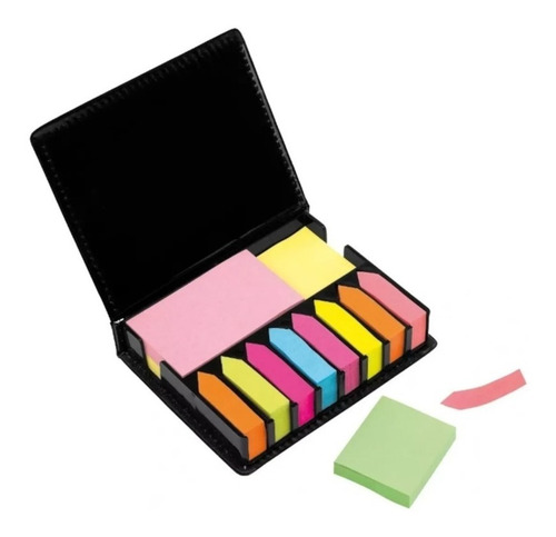 Imagen 1 de 9 de Estuche Con Notas Adhesivas Ideal Para Oficina