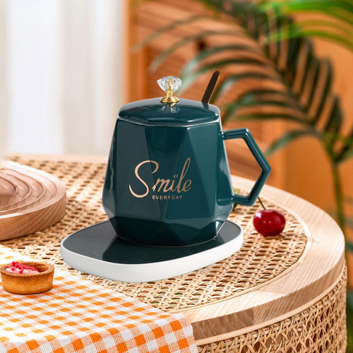 Set De Calentador De Café Y Taza Para Té Con Leche Smart Con