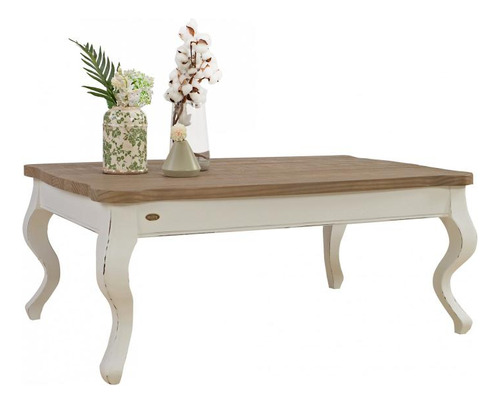 Mesa De Centro Natural/beige Madera Colonial