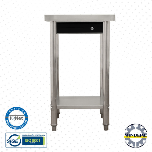 Mesa De Cobro Acero Inox Con Caja Para Dinero Mindejal