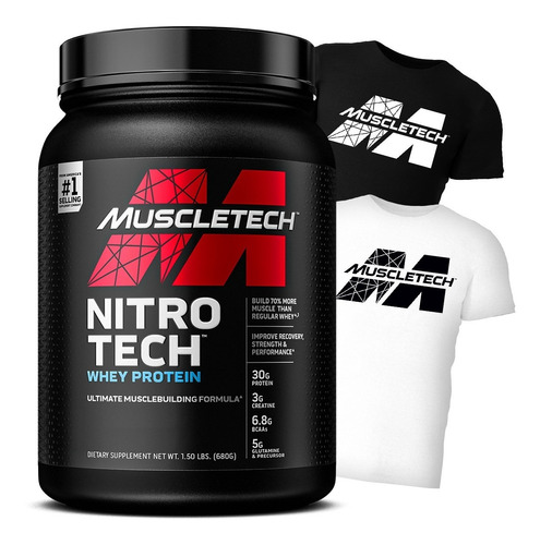 Nitro Tech Gold 1kg - Muscletech - 4g Glutamina P/ Dose!