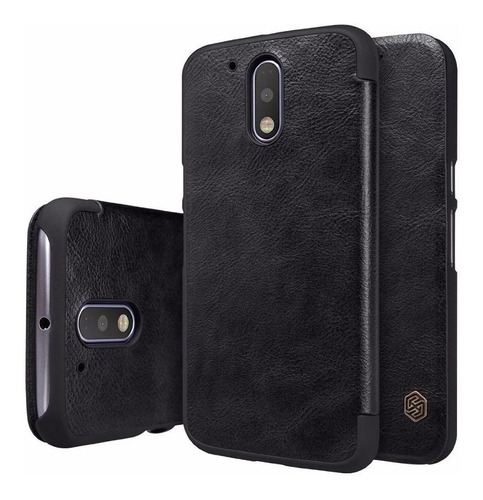 Motorola Moto G4 Plus Qin Flip Cover Cuero - Prophone