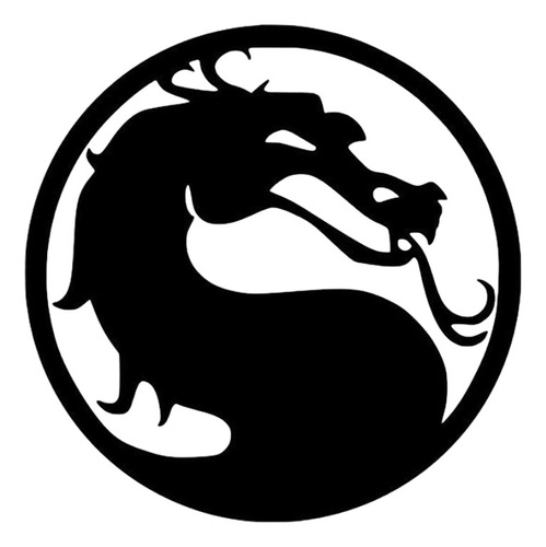 Vinilo Sticker Dragon Mortal Kombat Logo 15x15 - The Wizard