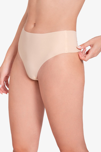 Bikini Cintura Alta Rose - Beige