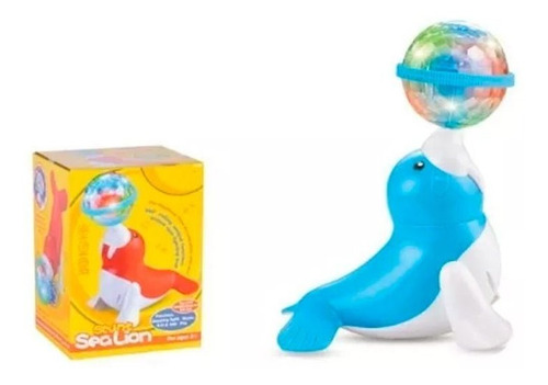 Juguete Didactico Lobo Marino Musical Con Esfera De Luz Bebe