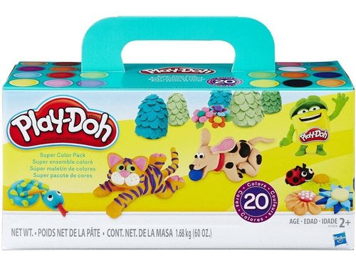 Play Doh Pack 20 Colores Originales Potes / Diverti