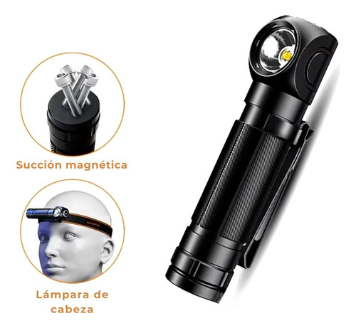 Linterna De Cabeza Imantada Recargable Profesional