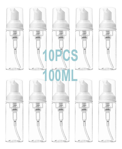 10pcs 100 Ml Frascos De Bomba Espuma Com Dispensador Sabão