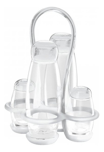 Set Aceite Vinagre Sal Pimienta Alcuza Cruet Gocce Guzzini C