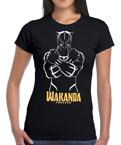 Playera Pantera Negra Wakanda Forever (diseño1) Black Panter