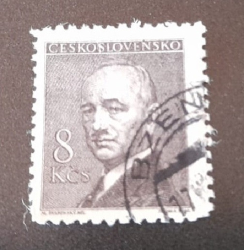 Sello Postal Checoslovaquia - Presidente Edvard Bene 1946