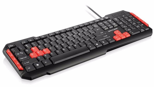 Teclado Multimídia Multilaser Gamer Red Keys Usb Tc160