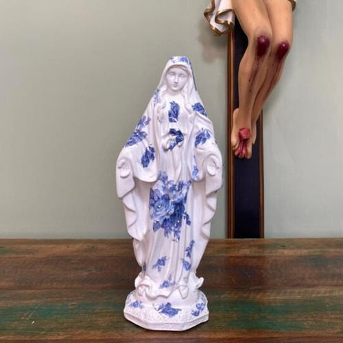 Imagem Nossa Senhora Das Graças Decorada 30cm Decoupage