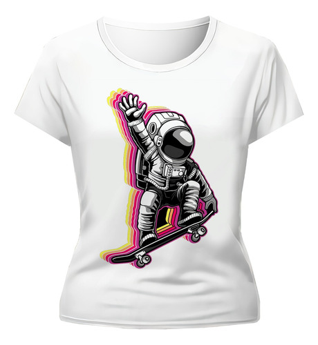 Remera Astronauta Diseño Moderno Dama