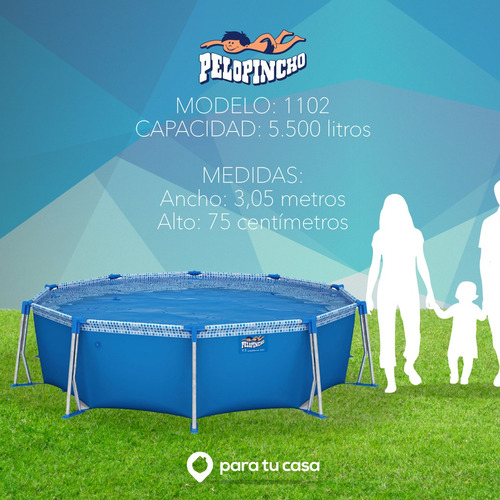 Imagen 2 de 10 de Pileta De Lona Pelopincho 5500 Lt Modelo 1102 Original