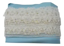 Comprar Puntilla De 20 Mm 2 Cm X 7 Mts Art 57 Con Lurex Dorado Blanco Con Lurex Dorado X 7 Mts