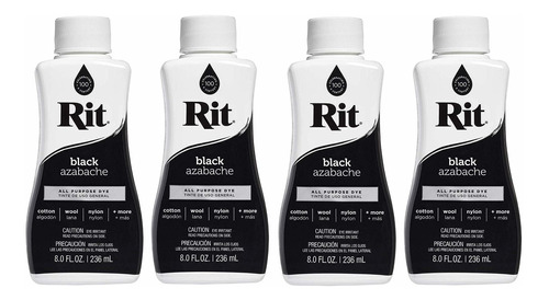 Rit Tinte Liquido Multiuso 8 Onza Negro Cuatro S