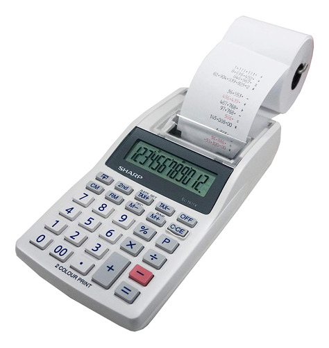 Calculadora De Impresión Sharp Portátil, 19 X 10cm Gris