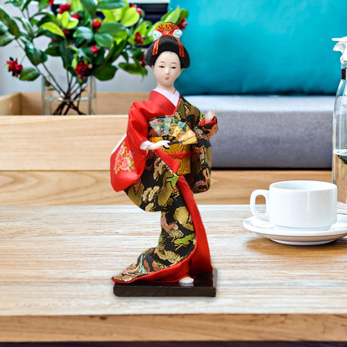 Barra De Escritório Boneca Gueixa Japonesa Quimono De 11