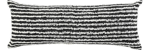 Lr Home Wispy Ways Cojín Lumbar, 14 X 36, Negrocrema